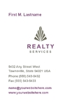 Realty Services Business Card