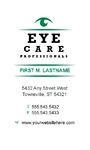 Optometrist & Optician Business Card Optometrist & Optician Business Card