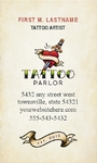 Tattoo Artist Business Card Tattoo Artist Business Card