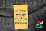 Winter Clothing Drive Small Postcard