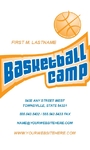 Basketball Sports Camp Business Card Basketball Sports Camp Business Card