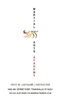 Martial Arts Instructor & School Business Card Martial Arts Instructor & School Business Card