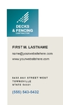 Decks & Fencing Business Card Decks & Fencing Business Card