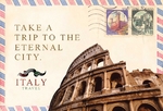 Italy Travel Small Postcard Italy Travel Small Postcard
