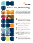 Solar Energy Sell Sheet Solar Energy Sell Sheet